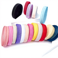 En stock – Bande élastique brillante unie de 10 mm x 15 cm, ruban de satin en nylon extensible et brillant, fabriqué en Chine pour l'habillement