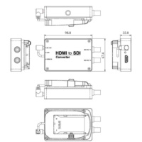 Convertidor SEETEC HTS para SDI, Compatible con Formatos 3G/HD/SD-SDI, Servicios de ODM/OEM en Metal, Personalización, Venta Directa de Fábrica