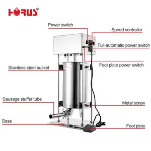 Remplisseuse de saucisses en acier inoxydable Horus 15L Machine à pousser les saucisses <span class=keywords><strong>automatique</strong></span> - Product Image 4