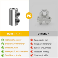 1.5/2/3mm câble métallique en acier pince de câble pinces en cuivre en métal outils de fronde en acier inoxydable accessoires de fixation