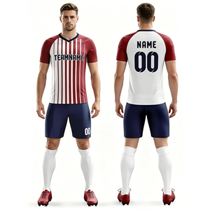 Set Jersey Sepak Bola Sublimasi Desain Baru Profesional, Bahan Polyester Bernapas, Seragam Tim dengan Nama dan Nomor - Product Image 5