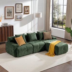 Modern High-Density Foam <b>Sofa</b> with Pocket Springs Meroow MS1 244cm Large Sectional for UK Living Room - Product Image 5