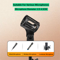 Support de microphone de bureau réglable à prix abordable avec base ronde stable