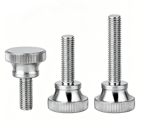 Round Knurled SteelScrews Stainless Steel Knurled Head Thumb <b>Screws</b> Precision Machined Custom Fasteners for Industrial Equipment - Product Image 4