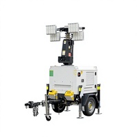 Diesel-Generator-Beleuchtungsturm mit Teleskopmast, Höhenverstellbar, Mobiles Lichtgerät