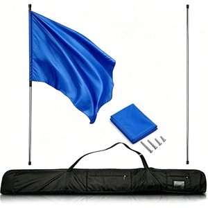 KHAMPA Spinning Color Guard Flag 71 In Blue Lightweight <b>Dance</b> Flag With <b>Pole</b> And Carrying Bag For Cheerleading Events - Product Image 2