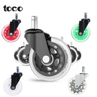 Roulettes pivotantes robustes Toco, roulettes de chaise de bureau populaires, roulettes en PU avec frein