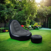 Canapé-lit gonflable moderne et pliable pour l'extérieur, avec pompe à air intégrée, idéal pour la relaxation des adultes dans la chambre ou le salon