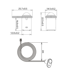 Nhà trong nhà ngoài trời <span class=keywords><strong>LED</strong></span> đêm đèn thông minh chuyển đổi gần nhạy cảm cảm biến PIR 12-24V ánh sáng hồng ngoại phát hiện chuyển động thời gian chậm trễ - Product Image 3