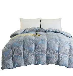 2024 Hot Sale Eco-friendly Duvet Insert Queen Comforter Fluffy Goose Down Fill Super Comfortable Breathable Warm Duvet