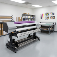 Printer UV Ink Digital Otomatis High Top 3200MM Dua Kepala untuk Bahan Roll