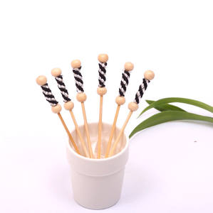 Bâtons de hamburger en bambou décoratifs à double perles tissées traditionnelles nationales - Product Image 4