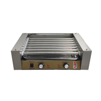 Nouvelle machine à hot-dogs commerciale certifiée CE, en acier inoxydable, 220V, 7 rouleaux, barbecue pour la préparation de hot-dogs et de saucisses