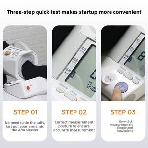 <span class=keywords><strong>Monitor</strong></span> Tekanan Darah HEM1000 Penggunaan di Rumah Elektronik Medis Presisi Tinggi Tipe Manset Lengan Atas Bertenaga Baterai Kering LCD Desktop - Product Image 3