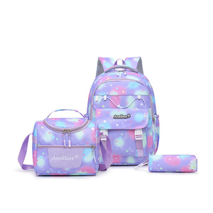 Conjunto de tres piezas: mochila 2026 con nuevo estampado, mochila de gran capacidad, mochila universal de doble asa. - Product Image 4