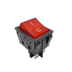 T105 16A 250V /16A125V AC 4Pin 2Position Square Illuminated Waterproof Rocker Switch 12v for Equipment and Medical Equipment