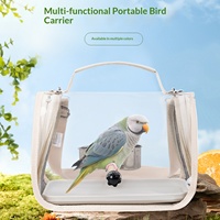 Sac de transport pour oiseaux et perroquets, cage de voyage portable avec conception anti-évasion pour petits oiseaux et lézards, capacité 4 kg