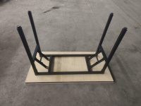 Table pliante carrée de qualité commerciale, surface en PVC imperméable, table robuste pour la location