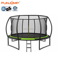 Trampoline d'extérieur de 14 pieds avec filet de sécurité, structure en acier robuste, pour enfants et adultes, tapis de saut pour jardin