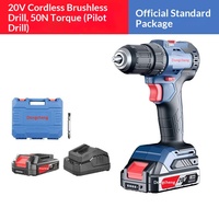 Perceuse électrique sans fil Dongcheng DCJZ2050 20V à batterie lithium-ion, mandrin rapide, vitesse variable en continu