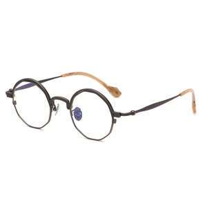 Người đàn ông của retro titan Kính mắt Vòng khung phong cách cổ điển thời trang cá tính kính - Product Image 2