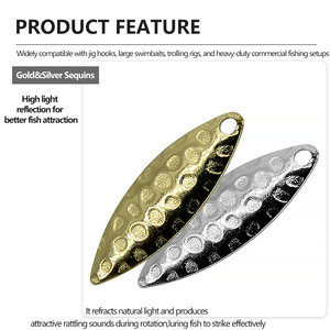 ตะขอเบ็ด 4 ตัว แบบ <span class=keywords><strong>BKK</strong></span> รุ่นสั่งทำพิเศษ พร้อมใบพัดหมุน 360 องศา °   เหยื่อตกปลาแบบหมุนสะท้อนแสงสีทองเงิน สำหรับปลาบาส ปลาเทราต์ ปลาไพค์ ตกปลาทะเล - Product Image 2