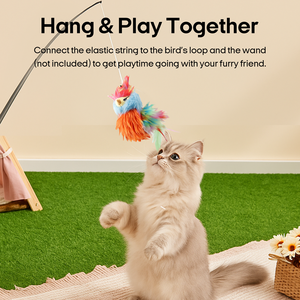 Oiseau qui bat des ailes simulé, jouet interactif pour animaux de compagnie, vente chaude, mignon, personnalisable, en gros, pour chatons - Product Image 4