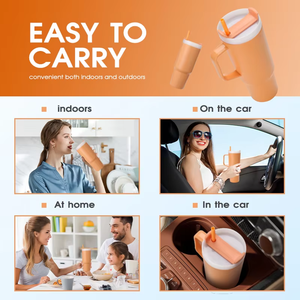Nuevo JASS LIFE, Taza de Viaje Portátil <span class=keywords><strong>3</strong></span> en 1 de 40 oz para Café, con Tapa y Pajita, Asa Cómoda, Aislamiento Térmico de 0 a 6 Horas - Product Image 6