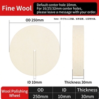 Roue de polissage en laine Fortunebrasive OEM 100-300mm pour polissage miroir acier inoxydable, marbre, granit, aluminium, verre, céramique, tours de banc