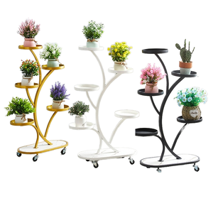 Luxury Iron Multi-Layer <strong>Hanging</strong> &amp; Floor-Standing Flower Pot <strong>Stand</strong> for Balcony and Living Room - Product Image 1