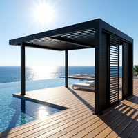 Pergola autoportante extérieure en alliage d'aluminium, écologique et durable, design moderne, pour jardinage, fabrication OEM et ODM sur mesure