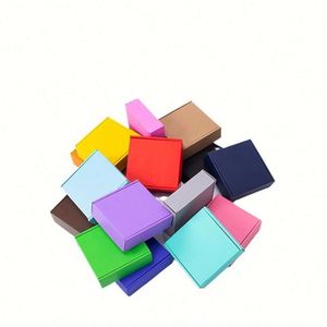 Emballages cadeaux recyclables en carton ondulé coloré, petites boîtes de rangement pour expédition - Product Image 2