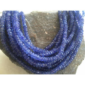 Cuentas Sueltas de Tanzanita Natural de Primera Calidad, Cuentas Redondas Facetadas de 3mm-5mm, Azul Real, para la Fabricación de Joyas, Precio al por Mayor - Product Image 3