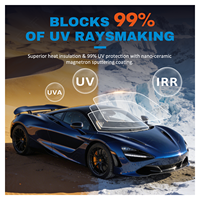 Film pour vitres de voiture professionnel 2 plis, papier fumé, film teinté pour voiture, film solaire nano-céramique IR 99%