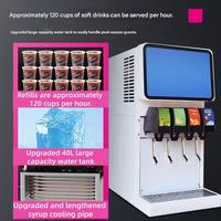 Distributeur de boissons gazeuses professionnel en acier inoxydable à 4 robinets |   Machine à boissons gazeuses de qualité alimentaire 3 litres chaudes