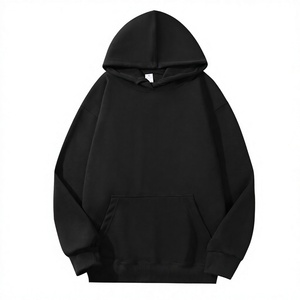 เสื้อฮู้ดดี้ผ้าฝ้ายแท้ 100% แบบขายส่ง ทรงโอเวอร์ไซส์ หลวม สวมใส่สบาย มีกระเป๋าจิงโจ้ สีพื้น ยูนิเซ็กส์ สตรีทแวร์ รับสั่งทำ - Product Image 2
