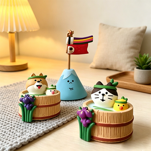 Gatto <span class=keywords><strong>Samurai</strong></span> Cartoon Daruma - Statuetta Portafortuna in Resina per Decorazione Casa e Ufficio, Figurina Decorativa come Regalo - Product Image 3