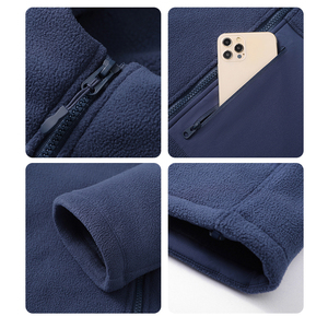 Custom Blank Plain <b>Jacket</b> Mens <b>Zip</b> <b>up</b> <b>Jackets</b> Outerwear 100% Polyester Polar Fleece Hoody <b>Jacket</b> for Men - Product Image 4