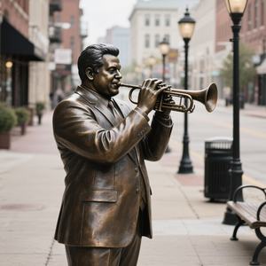 Sculpture d'art moderne de grande taille personnalisée, statues de musiciens de <span class=keywords><strong>jazz</strong></span> en bronze pour l'extérieur, avec moulage et découpe à l'emporte-pièce - Product Image 5