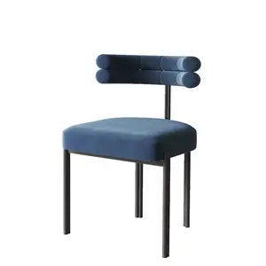 当代家居优雅设计师丹麦天鹅绒餐椅