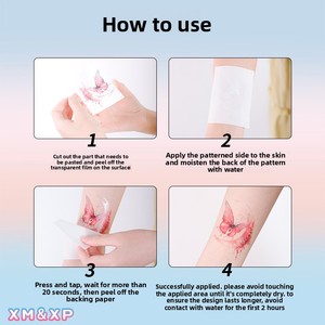 Pegatinas de tatuajes de papel con forma geométrica, coloridas, hermosas y lujosas para el Día de la Madre, impermeables, resistentes al sudor, perfectas - Product Image 4