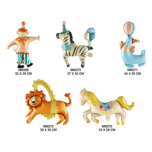 Ballons en aluminium mats animaux mignons et colorés pour la fête d'<span class=keywords><strong>anniversaire</strong></span>, jouets pour enfants, ballons de fête animaux Lion Zèbre - Product Image 6