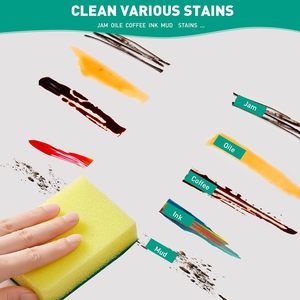 Compressed Packaging Antibacterial Nylon Heavy Duty Kitchen Sponge Double Dishwashing Scrub Cleaning Sponge Scourer - Product Image 4