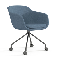 Chaise moulée en mousse de design direct d'usine Chaise rembourrée mobile de luxe pour hôtel VIP Chaises de réception de loisirs avec roulettes