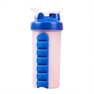 600Ml <b>Plastic</b> Pp Shaker Cup Handle 7-Day Pill Box Bpa Free Boil Water Safe Sports Fitness Camping Drinkware for Giveaways - Product Image 5