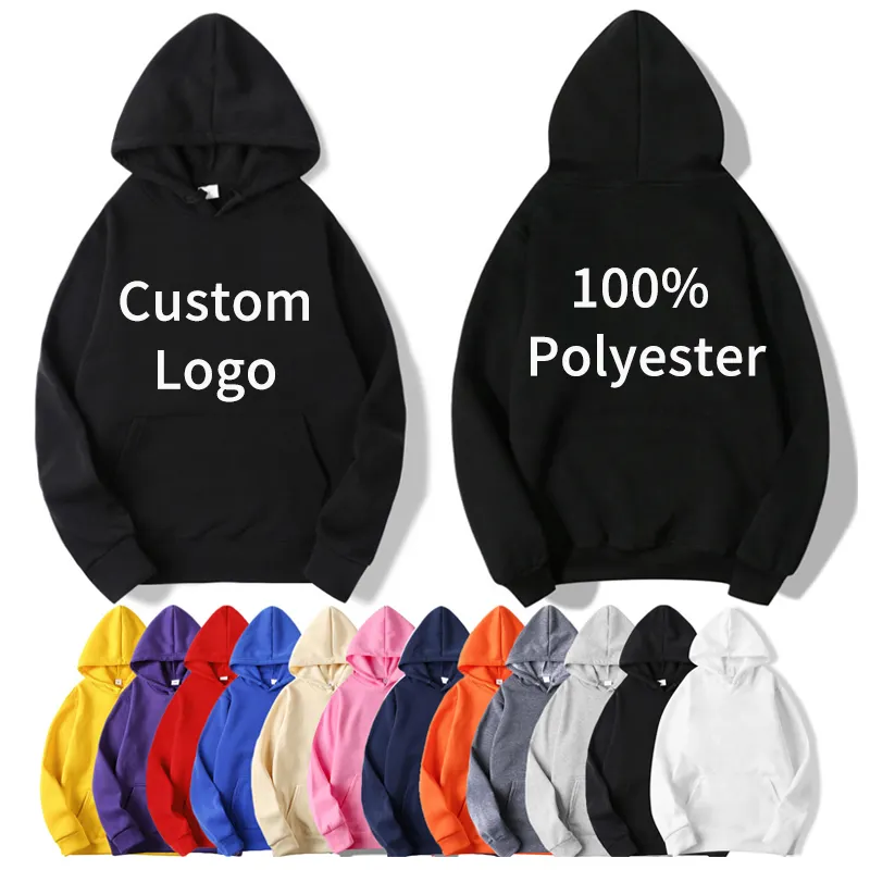 Custom 100% Polyester Sublimation Blanks Hoodie Printed women high quality sweatshirt Oversize Plain tracksuits unisex hoodies