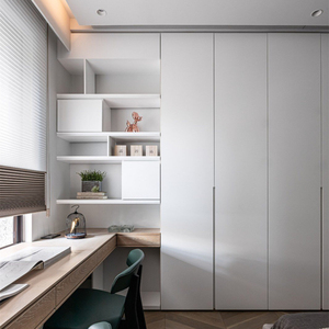 Prix de gros Chambre à coucher sur mesure Style <span class=keywords><strong>japonais</strong></span> mélamine Chambre à coucher Placard Walk In Organisateur de stockage Armoire en bois - Product Image 5