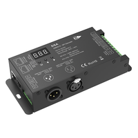 Controlador RF con Pantalla Digital DSA (5 Pines) 5-24VDC DMX512-SPI, Decodificador DMX512 a SPI y Controlador LED Pixel RF Inalámbrico