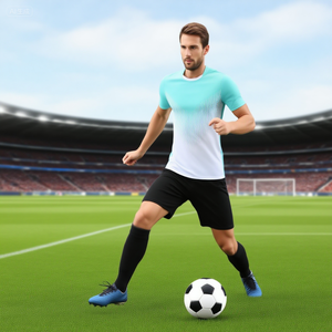 Ensemble maillot et short de l'équipe de football personnalisés vêtements de sport uniformes professionnels avec impression de logo matériau à séchage rapide - Product Image 1
