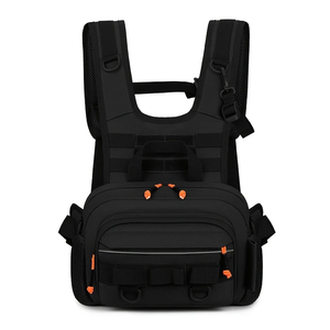 US spot Camouflage Fishing <b>Chest</b> Pack Waterproof Tactical Fly Fishing Bag Multi Pocket Vest <b>Storage</b> for Hiking Hunting - Product Image 1